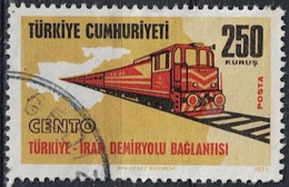 Türkei Turkey Turquie - Bahnverbindungen Türkei–Bulgarien Und Türkei–Iran (MiNr: 2237) 1971 - Gest Used Obl - Oblitérés