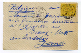 Lettre De PARIS  Batignolles   Pour La Belgique / Dept 60 Seine  / Aff Au Type Sage YT N°92 / 1883 - 1877-1920: Période Semi Moderne