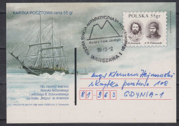 Poland Antarctic Explorers Postal Stationery Ca Warszawa  12.02.1999 (58945) - Esploratori E Celebrità Polari