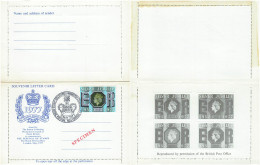 SOUVENIR LETTER CARD. THE QUEEN' SILVER JUBILEE 1952-1977. SPECIMEN - Fiktive & Specimen