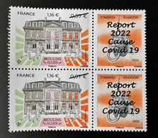 France 2022 YT 5437A Paire Verticale Surchargé Moulins Allier Salon Timbres Passions - Unused Stamps
