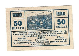*notgeld   Austria Neuhaus 50 Heller 646c   Cat Val 2,00 Euro - Autriche