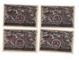 *notgeld   Austria Neuhof  Serie Compleet  647.2a   Cat Val 12,00 Euro - Autriche