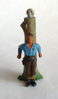 FIGURINE STARLUX 1957 COWBOY POTEAU DE TORTURE AVEC PRISONNIER  1 -  Incomplet - Starlux