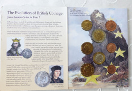 United Kingdom Pattern 2002 Euro Coin Collection Probe (angelaufen)  #p14 - Privatentwürfe