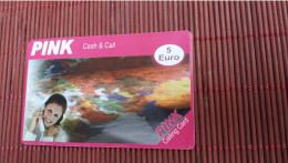 Pink Prepaidcard Belgium Used  Hard To Find Rare - Cartes GSM, Recharges & Prépayées