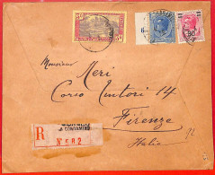 Aa0986 - MONACO - Postal History - REGISTERED COVER To ITALY 1929 Overprinted Stamps - Briefe U. Dokumente