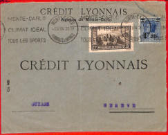 Aa0987 - MONACO - Postal History -  COVER To ITALY 1934 Overprinted Stamp - Briefe U. Dokumente