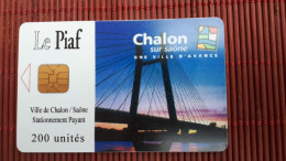 Piaf  Card Chalon France 2 Photos Used Rare ! - Scontrini Di Parcheggio