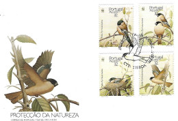 PORTUGAL (Azores) - FDC - 1990 Issue Of The World Wildlife Fund (WWF) - Birds - Priolo - Pics & Grimpeurs