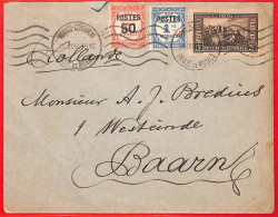 Aa0992 - MONACO - Postal History - Overprinted TAX Stamps COVER To HOLLAND 1938 - Brieven En Documenten