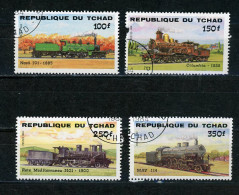 TCHAD - LOCOMOTIVES - N° Yt 456/459 Obli. !! - Tchad (1960-...)