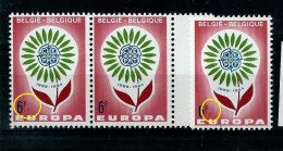 Europa 1964 - N° 1299 V  Normal Et 2x La Var. : Point Rouge Après 6F - ** - 1961-1990