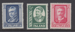 Iceland 1954 - Michel 293-295 MNH ** - Ungebraucht