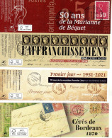 1970-2020 - Lot  "  Recto De 4  COUVERTURES De CARNET MODERBE ..... "  DES MARIANNES  CELEBRES - Comme Neuf - Blokken & Postzegelboekjes