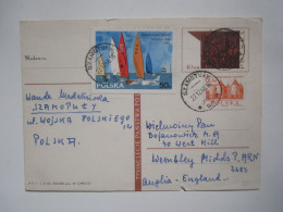 1969 POLAND POSTAL CARD To ENGLAND - Storia Postale