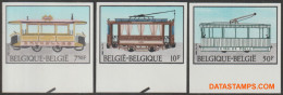 België 1983 - Mi:2131/2133, Yv:2079/2081, OBP:2079/2081, Stamp - □ - Tram And Trolley Bus - 1981-2000