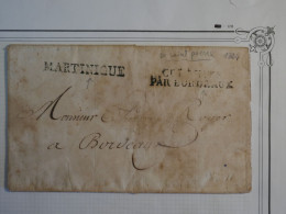 BW2 MARTINIQUE   BELLE LETTRE RR  1824 ST PIERRE A BORDEAUX FRANCE  + +AFF. INTERESSANT ++ - Lettres & Documents