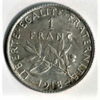 FRANCE / 1 FRANC / SEMEUSE De O. ROTY / 1918  / ARGENT / 4.99 G - 20 Francs