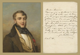 Friedrich Kalkbrenner (1785-1849) - Pianist & Composer - Autograph Letter Signed + Photo - 1844 - Singers & Musicians