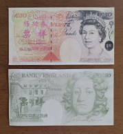 China BOC (Bank Of China) Training/test Banknote,United Kingdom Great Britain POUND B-1 Series £50 Specimen Overprint - Fictifs & Specimens