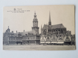 FURNES  GRAND PLACE HOTEL DE VILLE PALAIS DE JUSTICE ET L EGLISE - Veurne