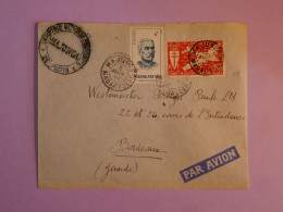 BW2  MADAGASCAR  BELLE LETTRE  1950 MAJUNGA   A BORDEAUX  FRANCE ++ AFF. INTERESSANT++ - Covers & Documents