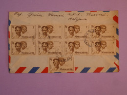 BW3   MADAGASCAR  BELLE LETTRE RR 1949 TANANARIVE   A AGEN   FRANCE +BLOC DE 8 TP +AFF. INTERESSANT+ ++ - Cartas & Documentos