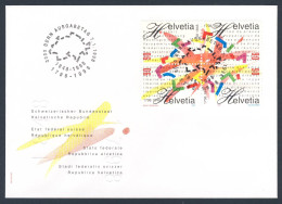 Switzerland Schweiz Suisse 1998 FDC Mi 1633 /6 YT 1563 /6 Sc 1012 /5 SG 1370 /3 150 Jr. Bundesstaat; 200 Jr.Helv. Rep - Otros & Sin Clasificación