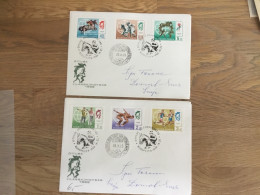 Ungarn 1969 Geschnitten 2 Briefe - Cartas & Documentos