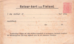 FINLAND - RETOUR-KORT Inom FINLAND ** Mi RS7 / *554 - Interi Postali