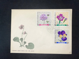 SP ENVELOPPE POLOGNE / COVER POLSKA FLEURS FLOWERS 1996 / PIERWZY DZIEN OBIEGU FDC - Lettres & Documents