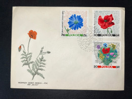 SP ENVELOPPE POLOGNE / COVER POLSKA FLEURS FLOWERS 1996 / PIERWZY DZIEN OBIEGU FDC - Briefe U. Dokumente