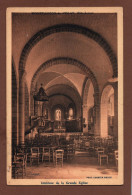 (RECTO / VERSO) MONTFAUCON DU VELAY EN 1940 - INTERIEUR DE LA GRANDE EGLISE - PETIT PLI ANLE HAUT A DROITE - CPA - Montfaucon En Velay