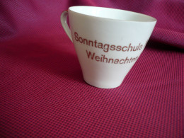 Porzellan-Tasse Mit Text In Gold " Sonntagsschule Nordhorn - Weihnachten 1959 " (1101) - Bavaria (DEU)