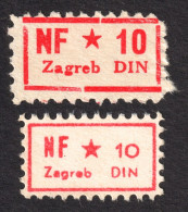 People's Front  Of CROATIA - Narodni Front Hrvatske NF - 1950 Yugoslavia - Membership Revenue Vignette Label - Used - Dienstmarken