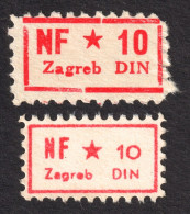 People's Front  Of CROATIA - Narodni Front Hrvatske NF - 1950 Yugoslavia - Membership Revenue Vignette Label - Used - Dienstzegels
