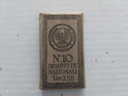 PACCHETTO SIGARETTE PIENO TABACCO FUMO TABACS WITH ORIGINAL CIGARETTES TOBACCO MARCA NAZIONALI LIRE 3,50 ITALY - Fuma Sigarette