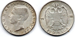 MA 23823 /  Yougoslavie - Yougoslavia  20 Dinara 1938 Frappe Médaille TTB - Joegoslavië