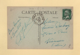 Convoyeur - Vendome A  Tours - 1924 - Type Pasteur - Poste Ferroviaire