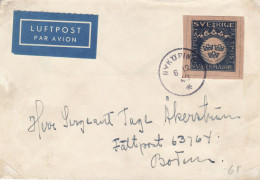 SWEDEN 1940 Airmail Faltpost  Letter Sent From Nykoeping - Militari