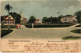 PC SURINAME PARAMARIBO - HET GOVERNEMENTS-PLEIN (a2571) - Suriname