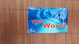 Prepaidcard Top World  Belgium Used  Rare - GSM-Kaarten, Herlaadbaar & Voorafbetaald