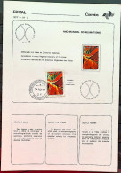 Brochure Brazil Edital 1977 05 Health Rheumatism With Stamp CBC And CPD DF 2 - Storia Postale