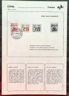 Brochure Brazil Edital 1977 04 Grapegatherer Oxcart Driver With Stamp CPD SP 04 - Brieven En Documenten