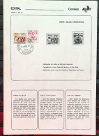 Brochure Brazil Edital 1977 04 Grapegatherer Oxcart Driver With Stamp CPD SP 02 - Brieven En Documenten