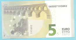 5€ ITALY S001J6 CHARGE 00 LAST POSITION DRAGHI UNC - 5 Euro