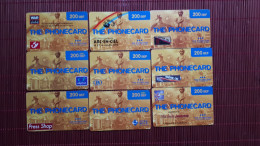 Intouch 9 Different Prepaidcards With Logo Belgium Used Rare - Carte GSM, Ricarica & Prepagata