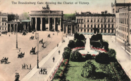 The Brandenburg Gate Showing The Chariot Of Victory Brandenburger Tor 1922 Used Hand Colored Real Photo Postcard - Brandenburger Door