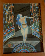 "Danse De Salomè Orientaliste" Tempera In Cornice. - Art Nouveau / Art Déco